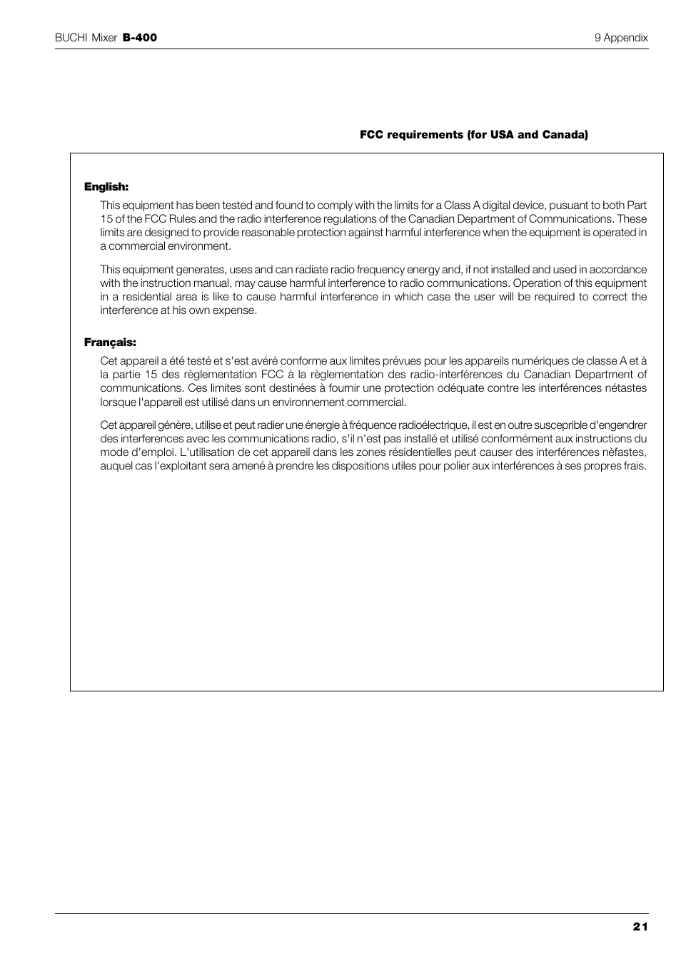 BUCHI Mixer B-400 User Manual | Page 23 / 25
