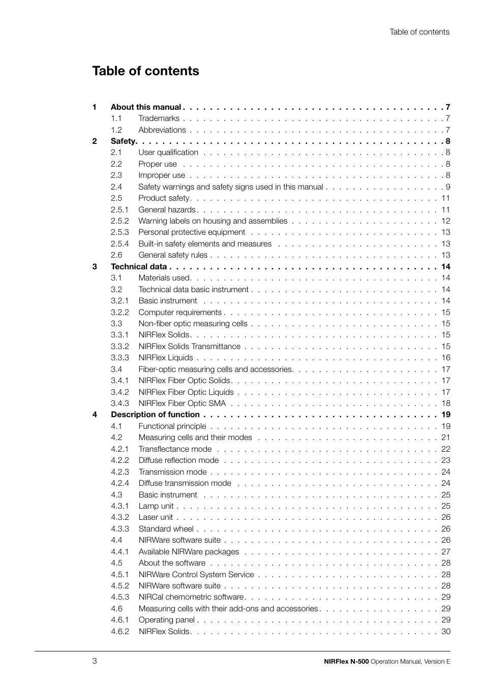 BUCHI NIRFlex N-500 User Manual | Page 3 / 96