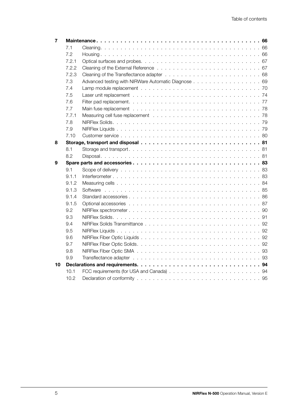 BUCHI NIRFlex N-500 User Manual | Page 5 / 96