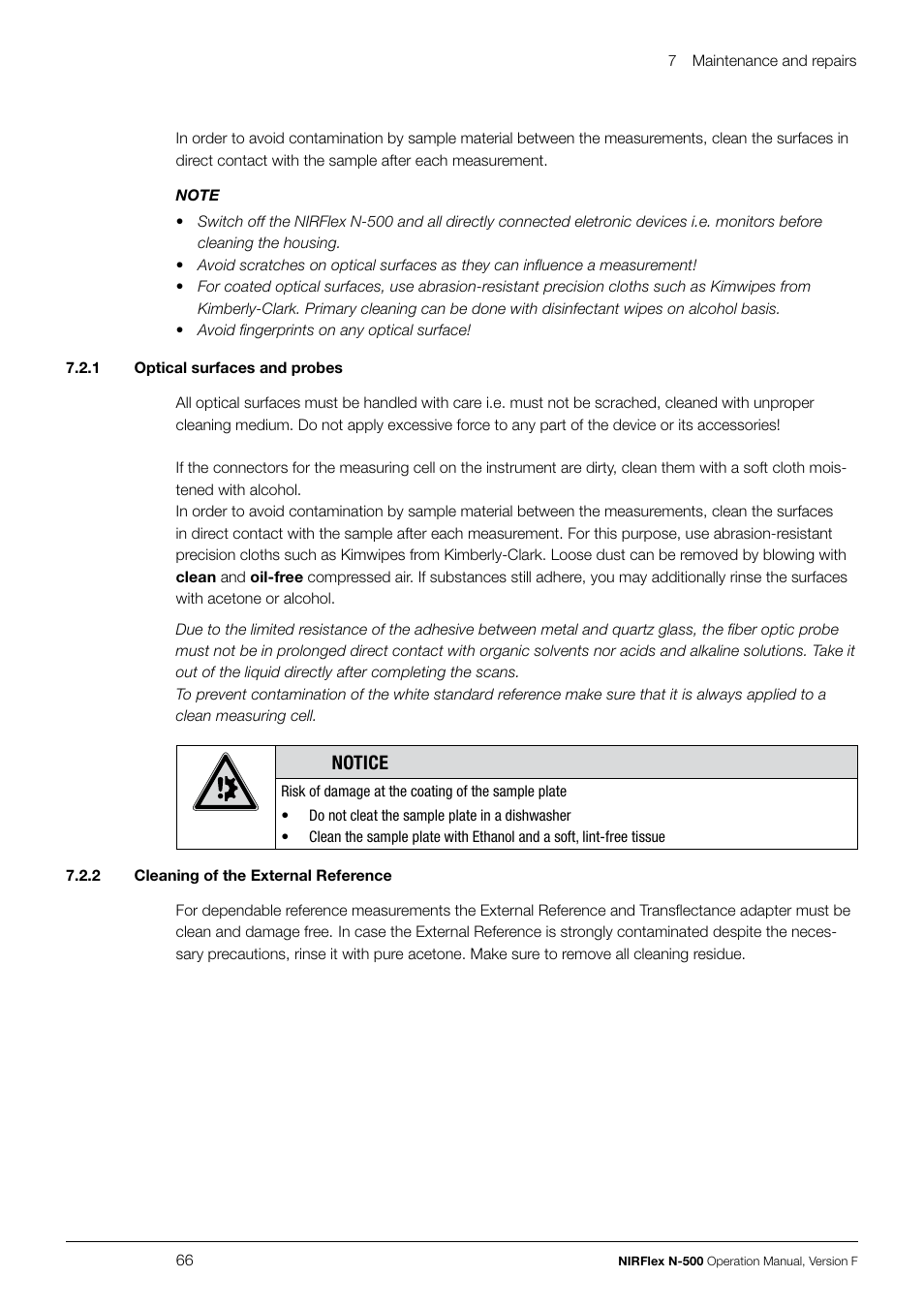 Notice | BUCHI NIRFlex N-500 User Manual | Page 66 / 96