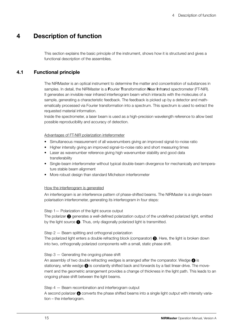 4description of function | BUCHI NIRMaste User Manual | Page 15 / 72