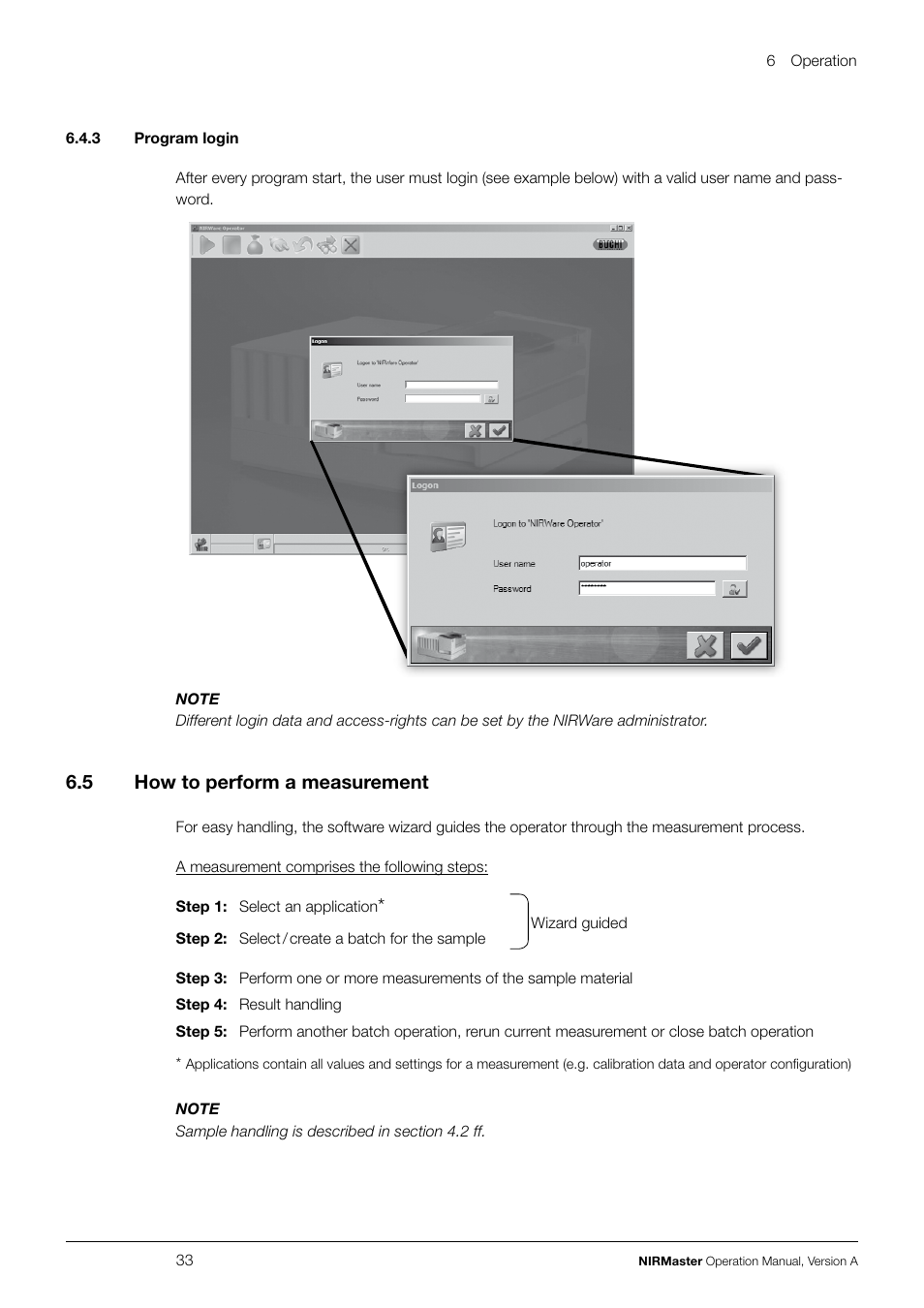 6 .5 how to perform a measurement | BUCHI NIRMaste User Manual | Page 33 / 72