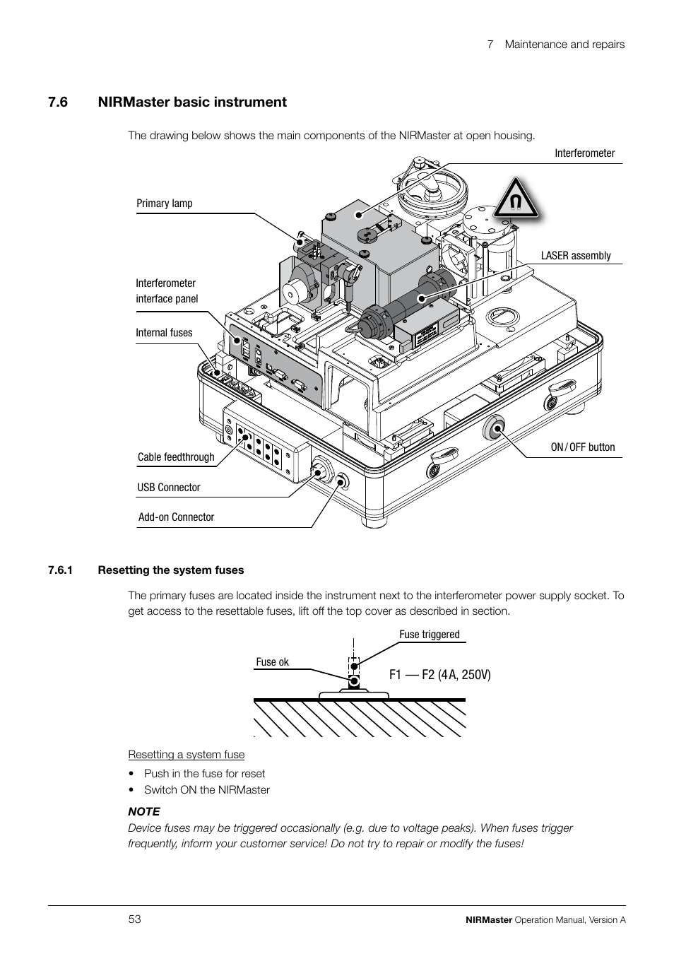 7 .6 nirmaster basic instrument | BUCHI NIRMaste User Manual | Page 53 / 72