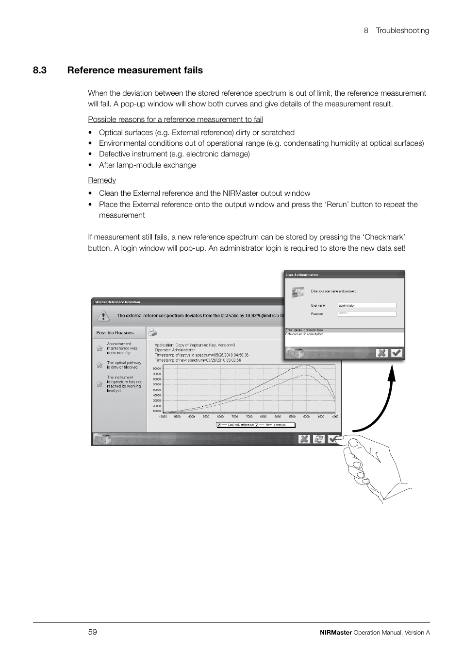 8 .3 reference measurement fails | BUCHI NIRMaste User Manual | Page 59 / 72