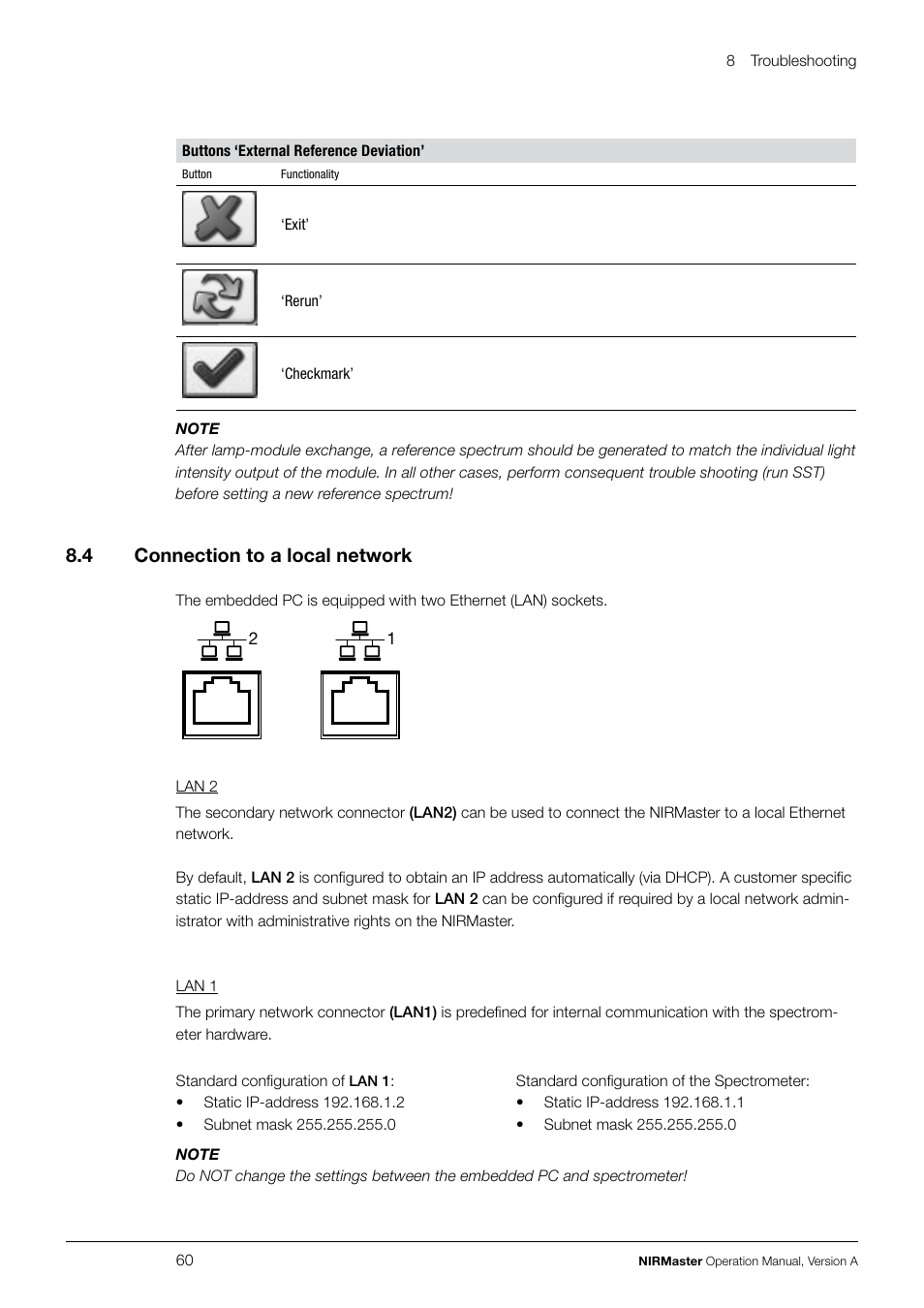 8 .4 connection to a local network | BUCHI NIRMaste User Manual | Page 60 / 72