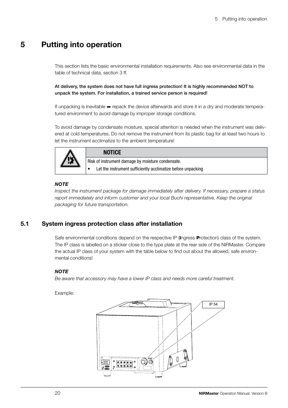 5putting into operation | BUCHI NIRMaste Pro IP65 User Manual | Page 20 / 72