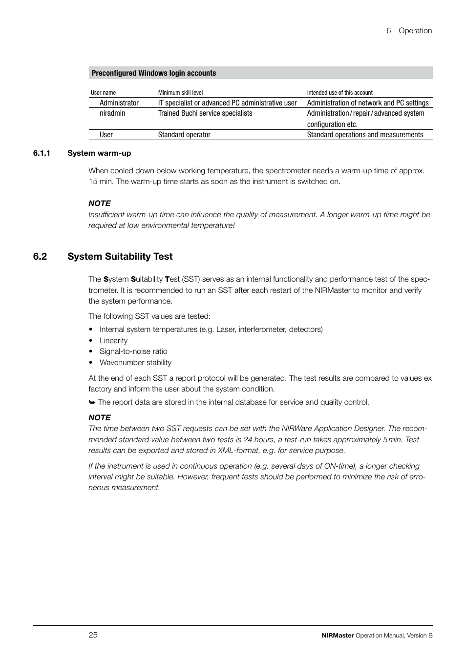 6 .2 system suitability test | BUCHI NIRMaste Pro IP65 User Manual | Page 25 / 72