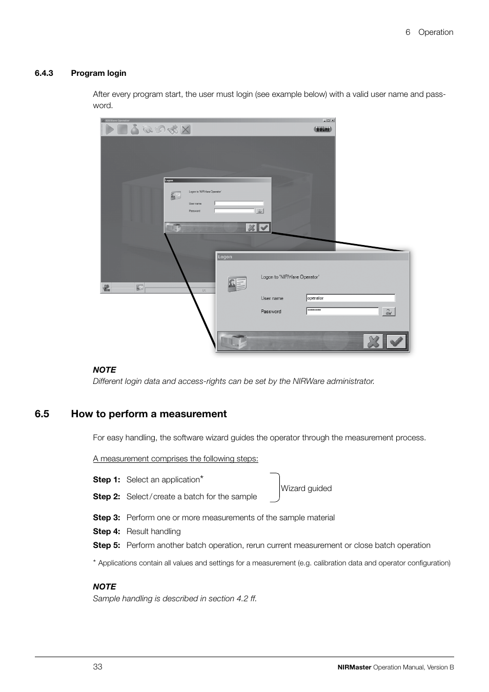 6 .5 how to perform a measurement | BUCHI NIRMaste Pro IP65 User Manual | Page 33 / 72