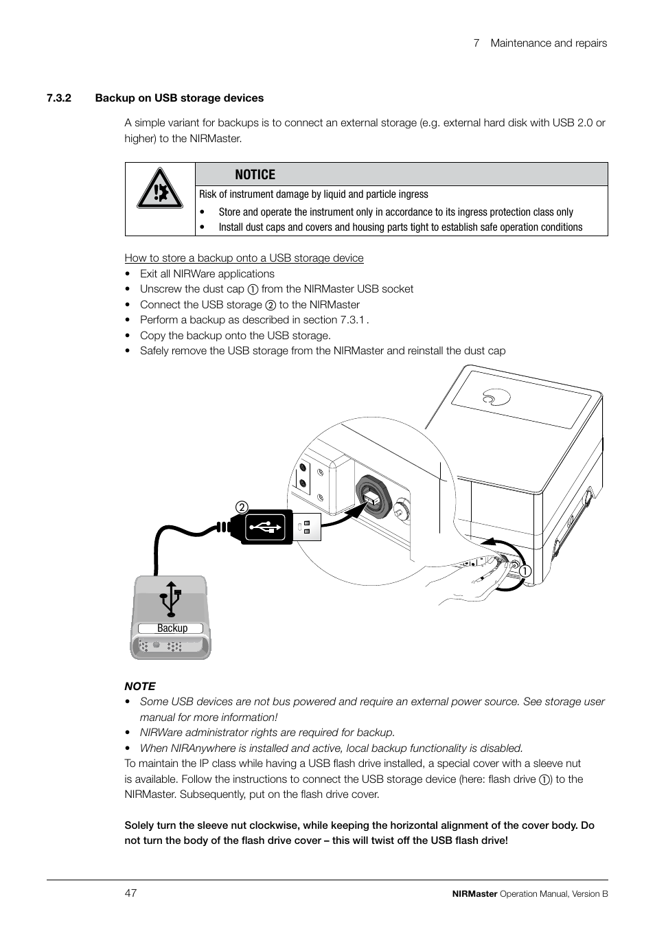 Notice | BUCHI NIRMaste Pro IP65 User Manual | Page 47 / 72