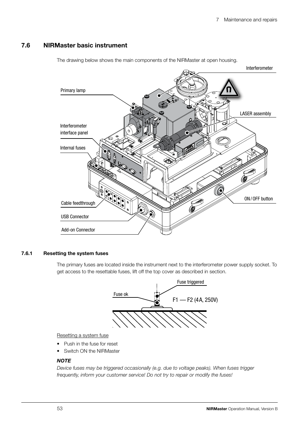 7 .6 nirmaster basic instrument | BUCHI NIRMaste Pro IP65 User Manual | Page 53 / 72