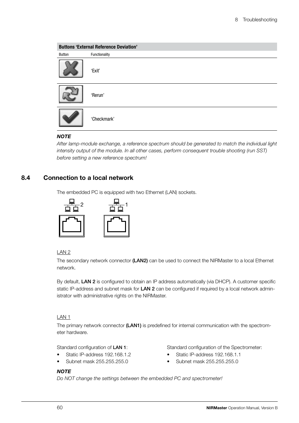 8 .4 connection to a local network | BUCHI NIRMaste Pro IP65 User Manual | Page 60 / 72