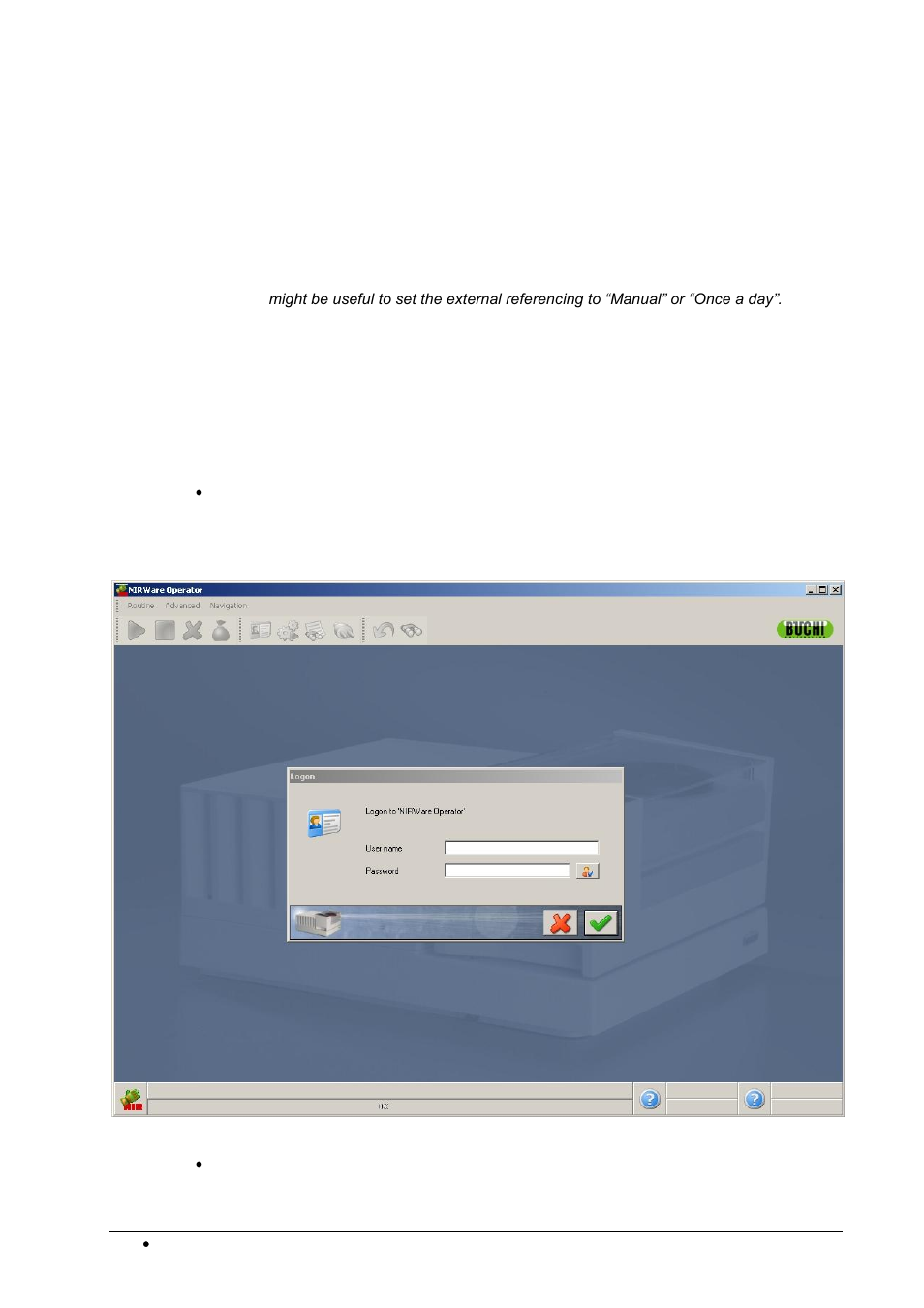 Carrying out a measurement with the operator | BUCHI NIRWare User Manual | Page 116 / 341