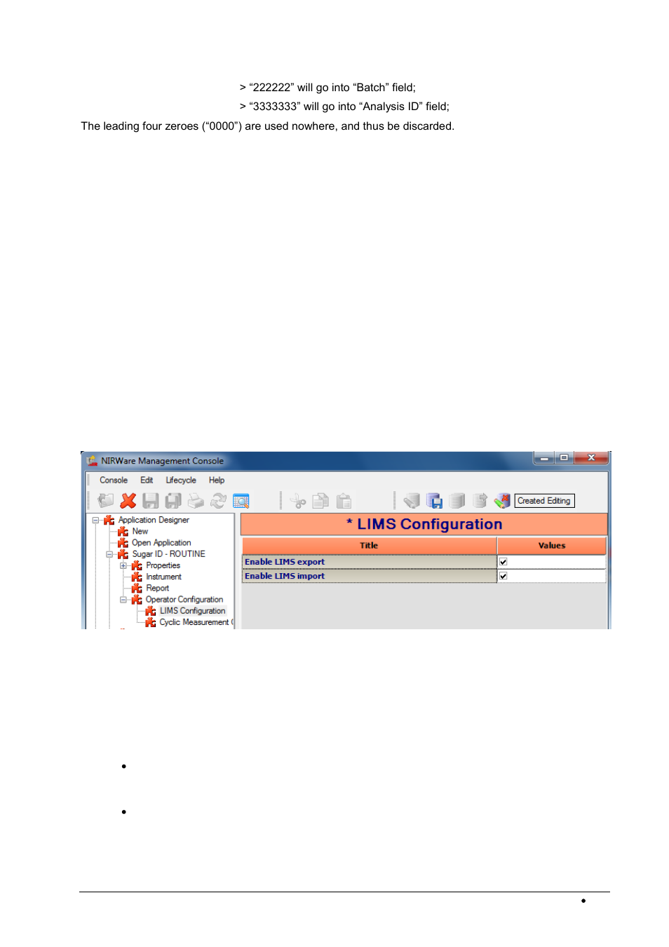 Settings for lims, Comment field | BUCHI NIRWare User Manual | Page 183 / 341