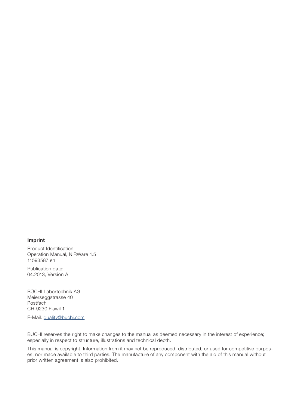 BUCHI NIRWare User Manual | Page 2 / 341
