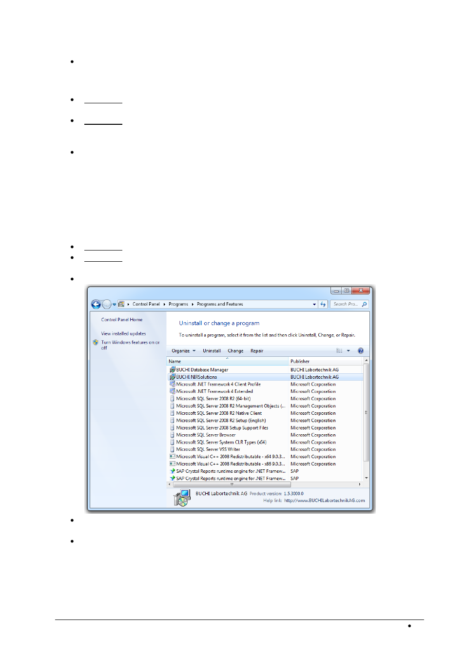 Software removal, Buchi nirsolutions | BUCHI NIRWare User Manual | Page 21 / 341