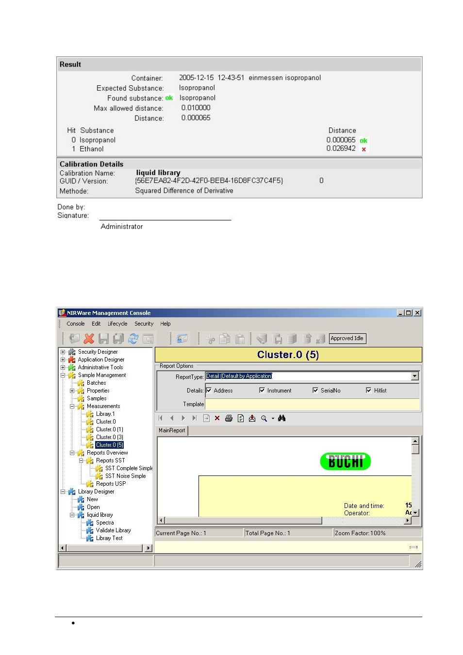 Cluster and simca reports | BUCHI NIRWare User Manual | Page 216 / 341