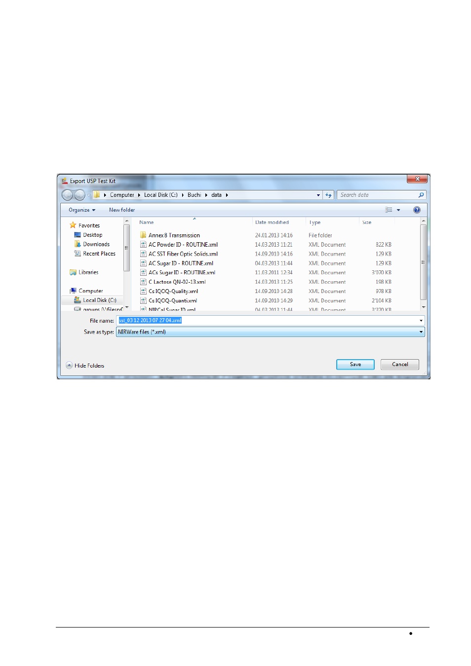 Export, Export nircal project | BUCHI NIRWare User Manual | Page 251 / 341