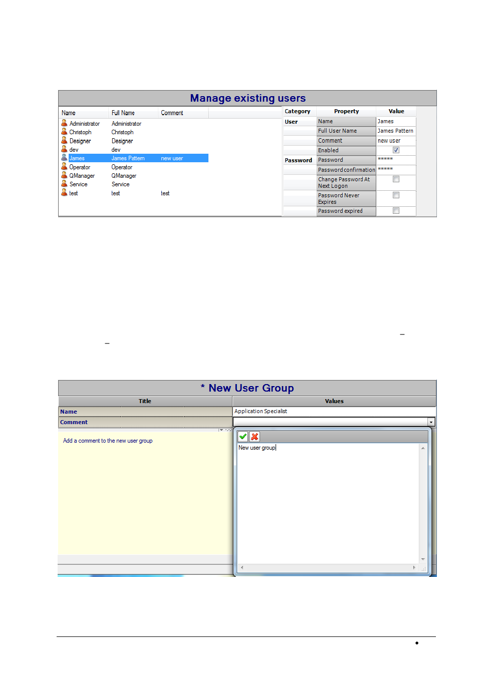 Creating a new user group | BUCHI NIRWare User Manual | Page 261 / 341