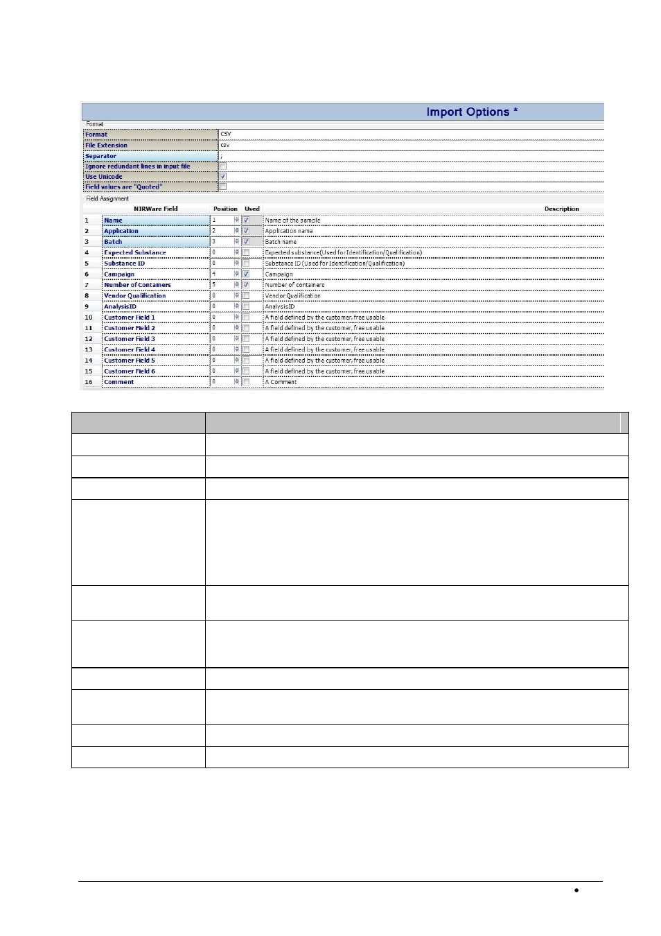 Csv file import | BUCHI NIRWare User Manual | Page 277 / 341