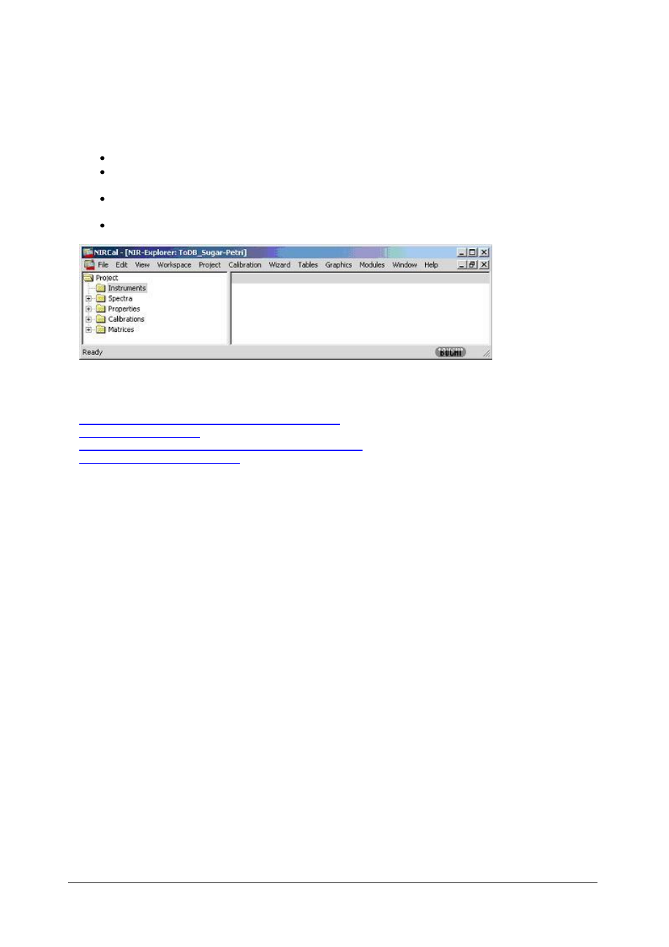 Nircal project, Spectra overview, 3 nircal project | 4 spectra overview | BUCHI NIRCal User Manual | Page 20 / 283