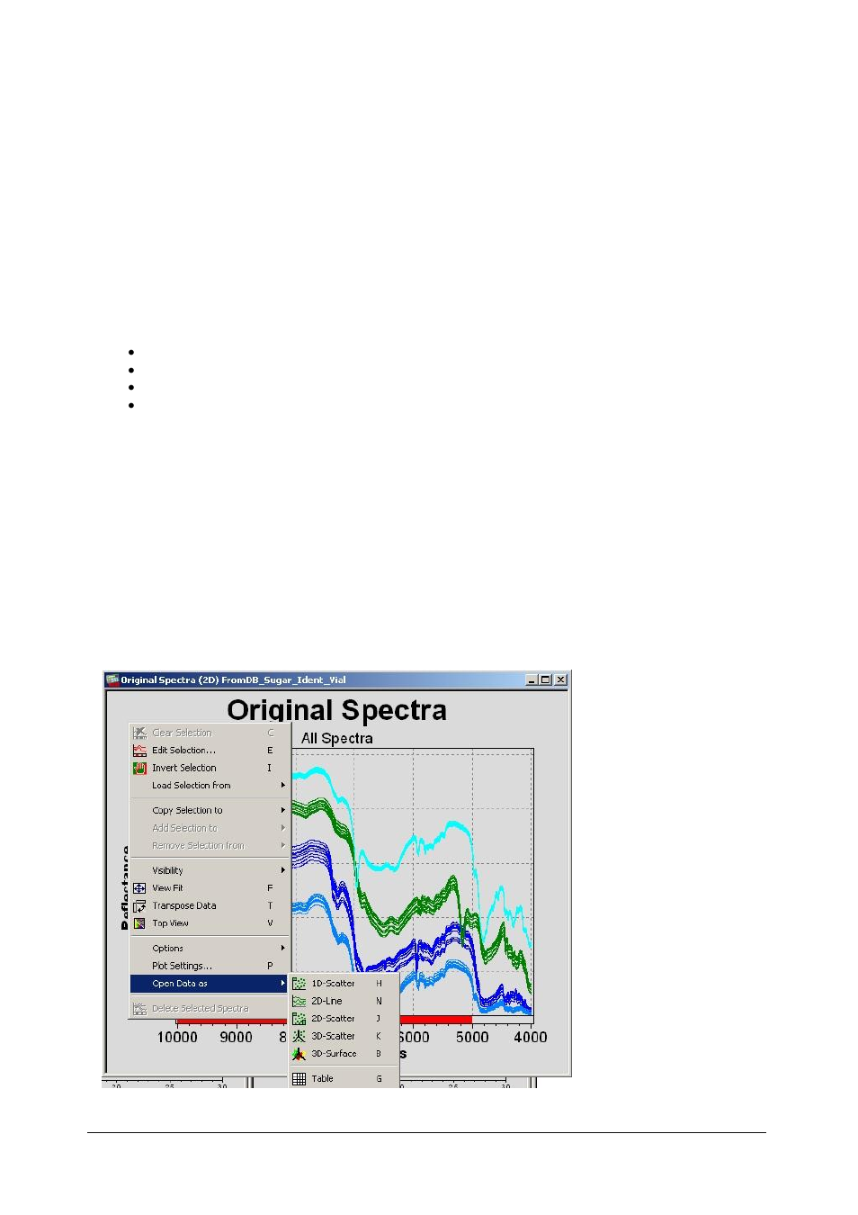Mouse x-axis select, Mouse zoom, Number format | Open data as | BUCHI NIRCal User Manual | Page 258 / 283