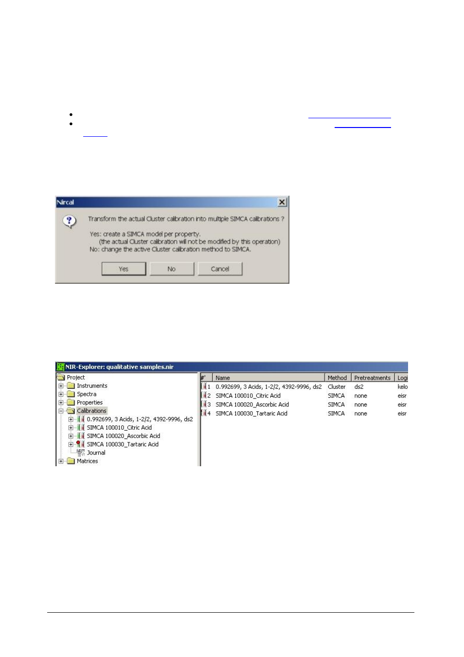 Transform cluster to simca, 4 transform cluster to simca | BUCHI NIRCal User Manual | Page 50 / 283