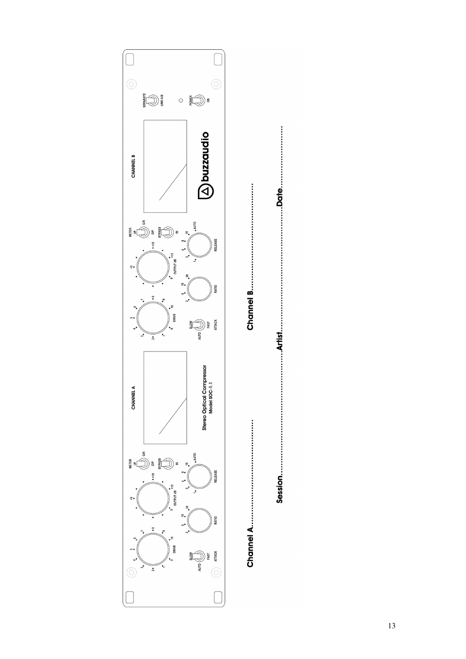 Buzz Audio soc-1.1stereo optical compressor User Manual | Page 14 / 14