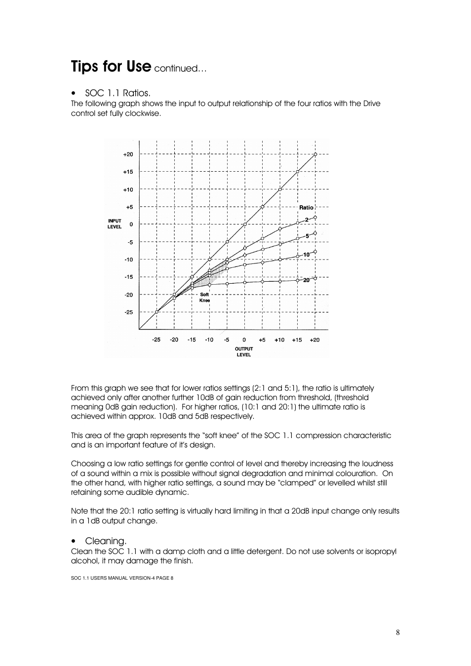 Tips for use | Buzz Audio soc-1.1stereo optical compressor User Manual | Page 9 / 14