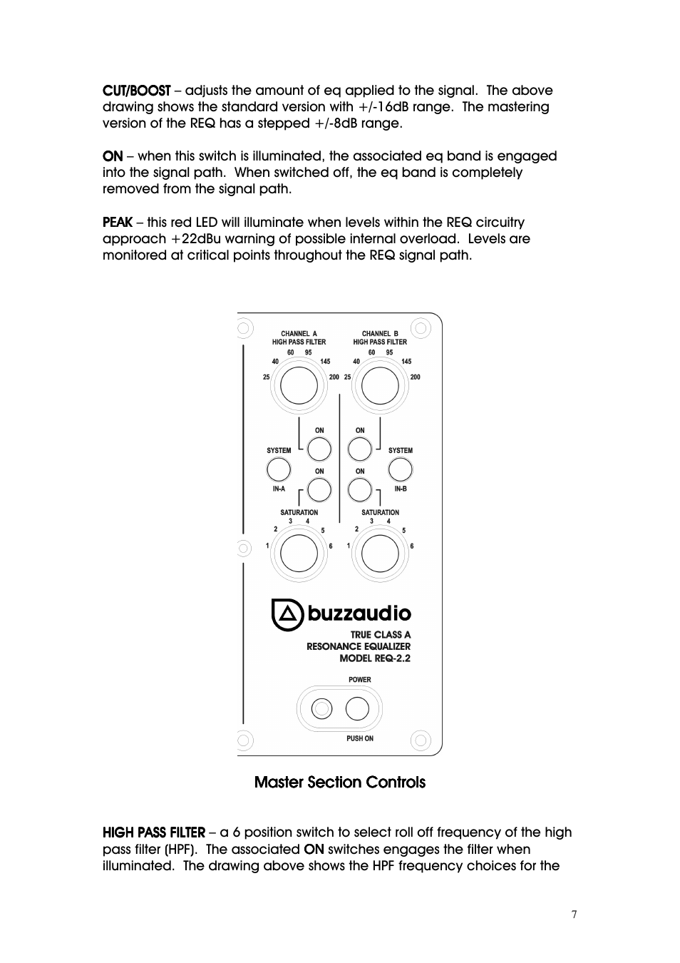 Buzz Audio req-2.2resonance equaliser User Manual | Page 7 / 17