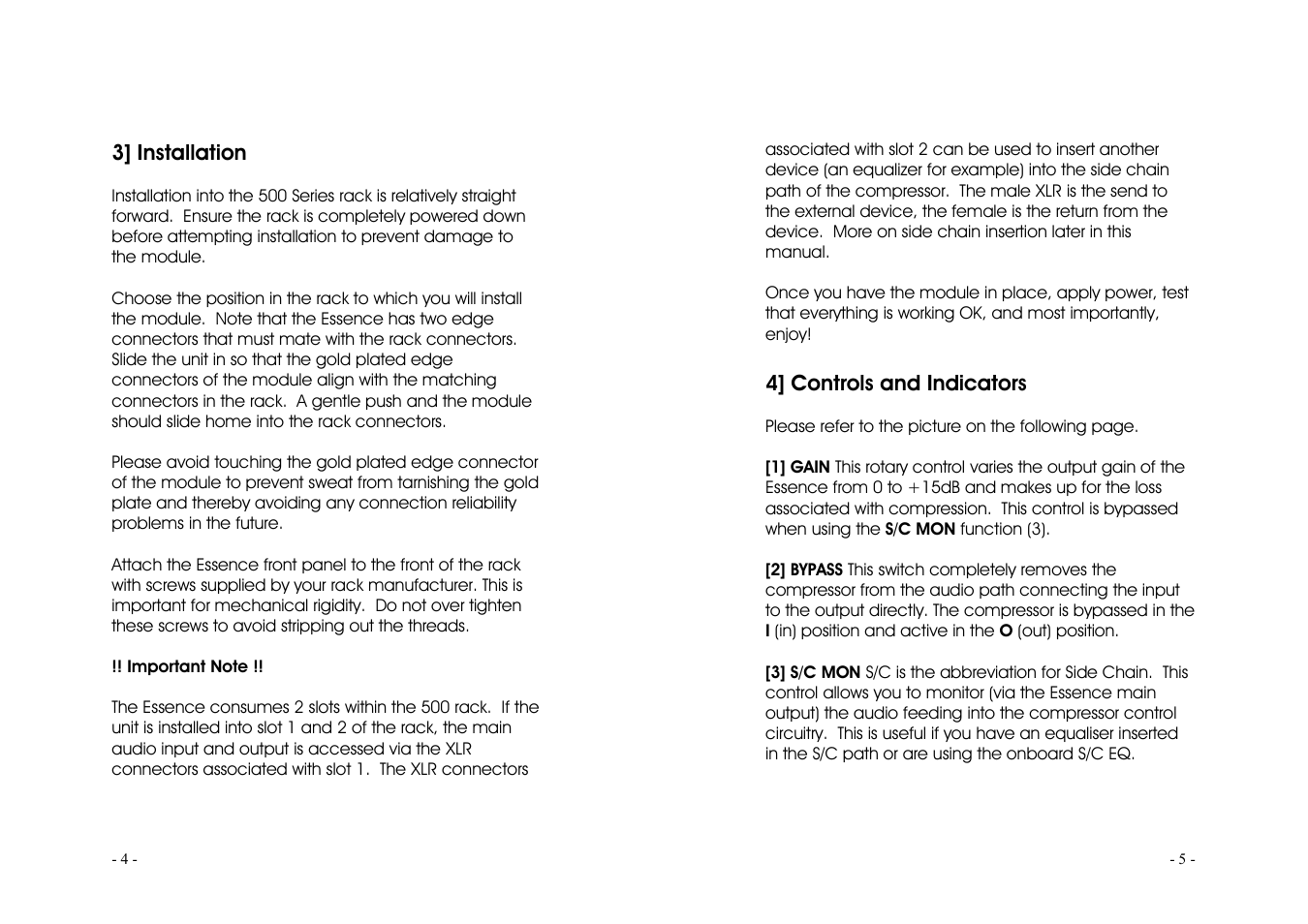 Buzz Audio essence optical compressor User Manual | Page 3 / 9