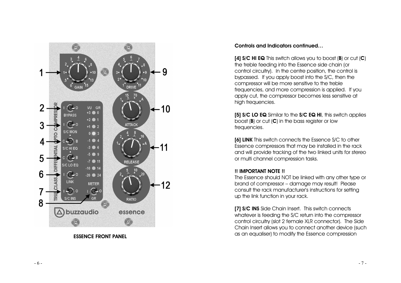 Buzz Audio essence optical compressor User Manual | Page 4 / 9