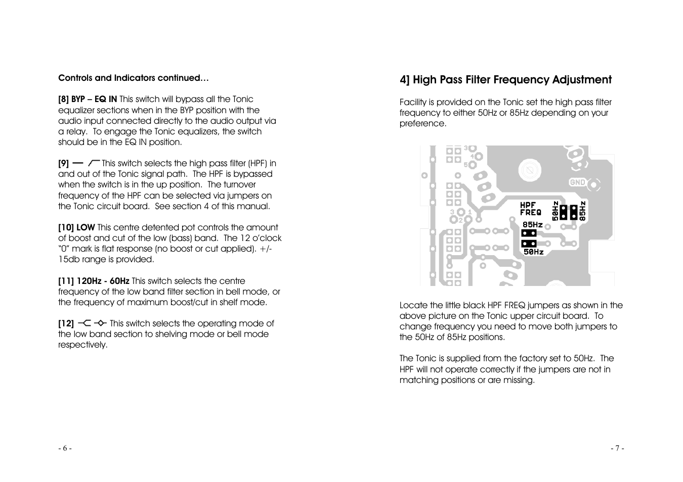 Buzz Audio tonic 3 band equaliser User Manual | Page 4 / 6