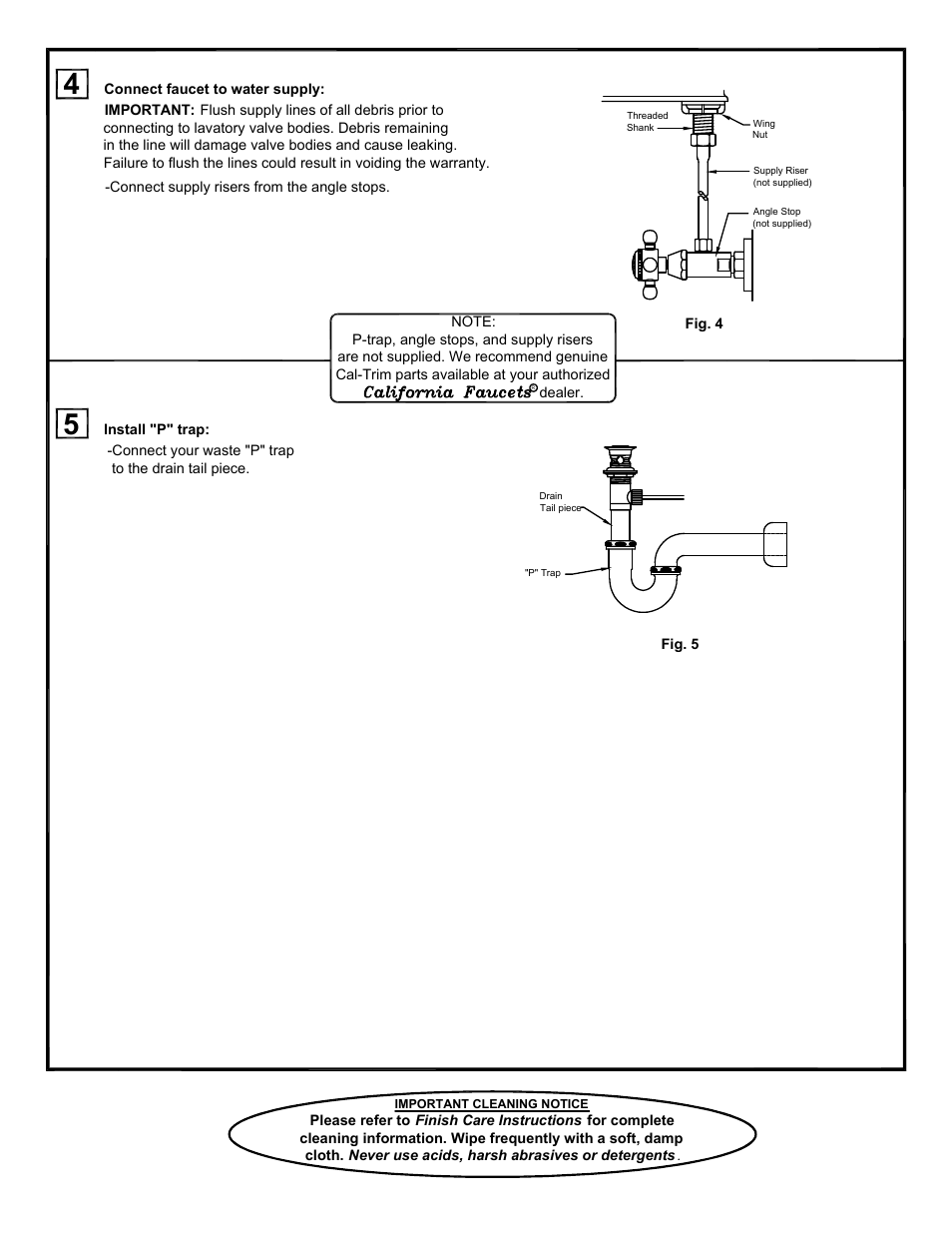 California Faucets 4" Centerset Faucets User Manual | Page 2 / 2