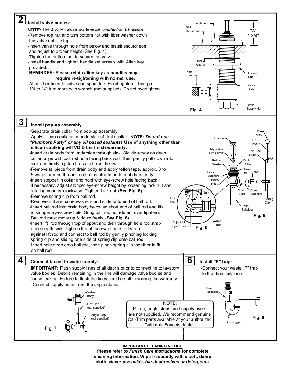 California Faucets Mini-Widespread Faucets User Manual | Page 2 / 2