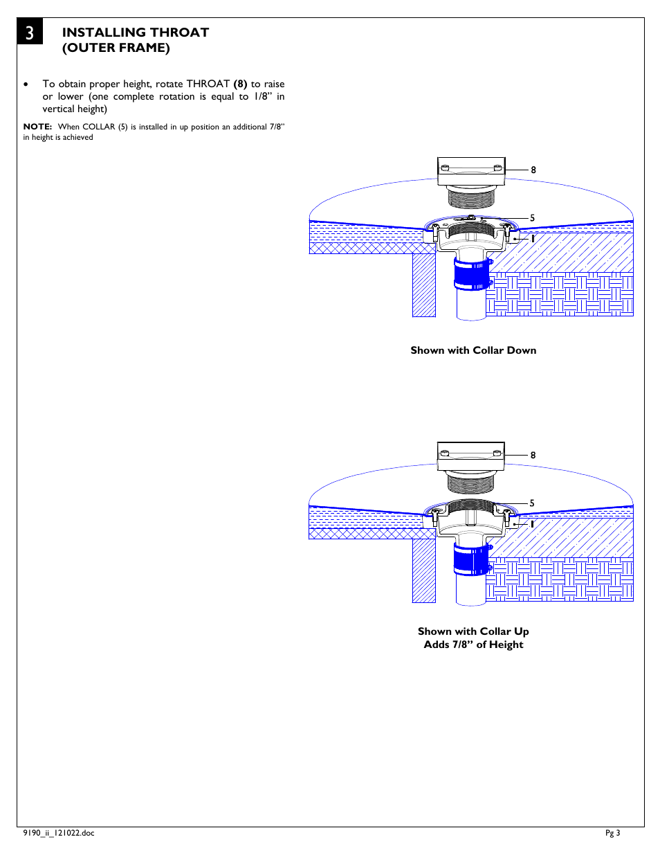 California Faucets Tile Styledrain Set with  No-Hub User Manual | Page 3 / 4