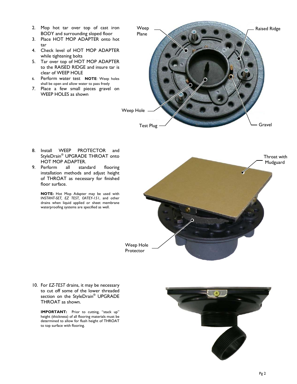 California Faucets StyleDrai 9177-HMA Hot Mop Adapter User Manual | Page 2 / 2
