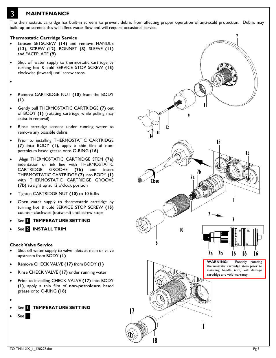 California Faucets StyleTher - TO-THCN-XX User Manual | Page 3 / 4
