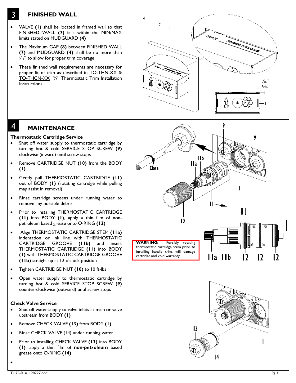 California Faucets Styletherm 3/ Rough Valve User Manual | Page 3 / 4