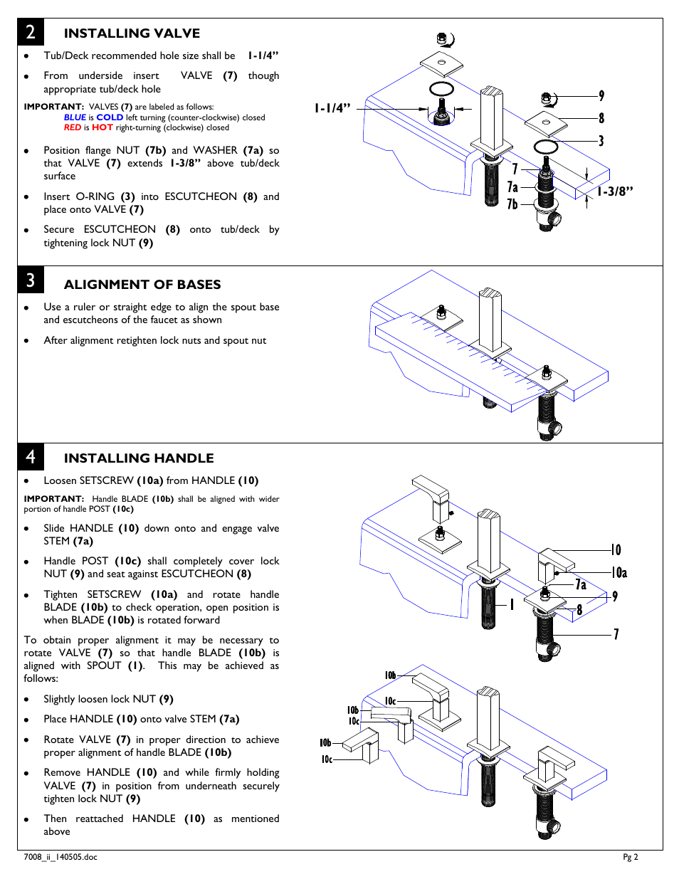 California Faucets Solima Roman Set and Handshower with Trim User Manual | Page 2 / 4