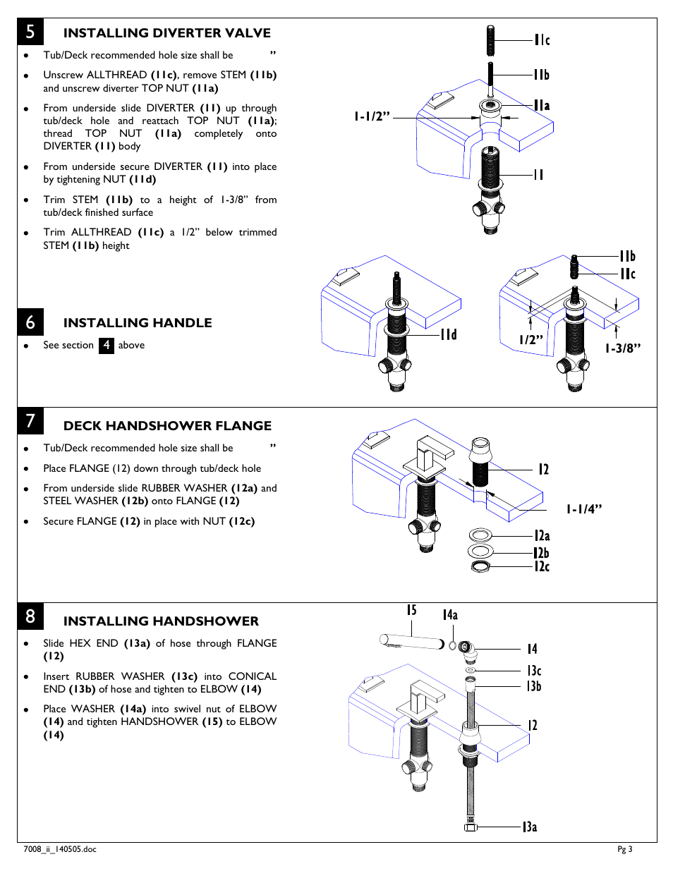 California Faucets Solima Roman Set and Handshower with Trim User Manual | Page 3 / 4