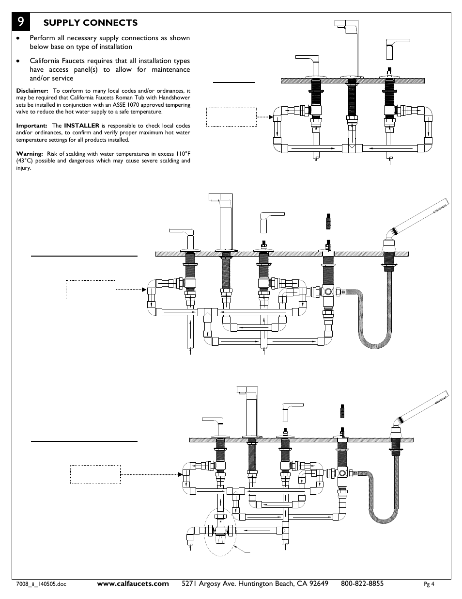 California Faucets Solima Roman Set and Handshower with Trim User Manual | Page 4 / 4