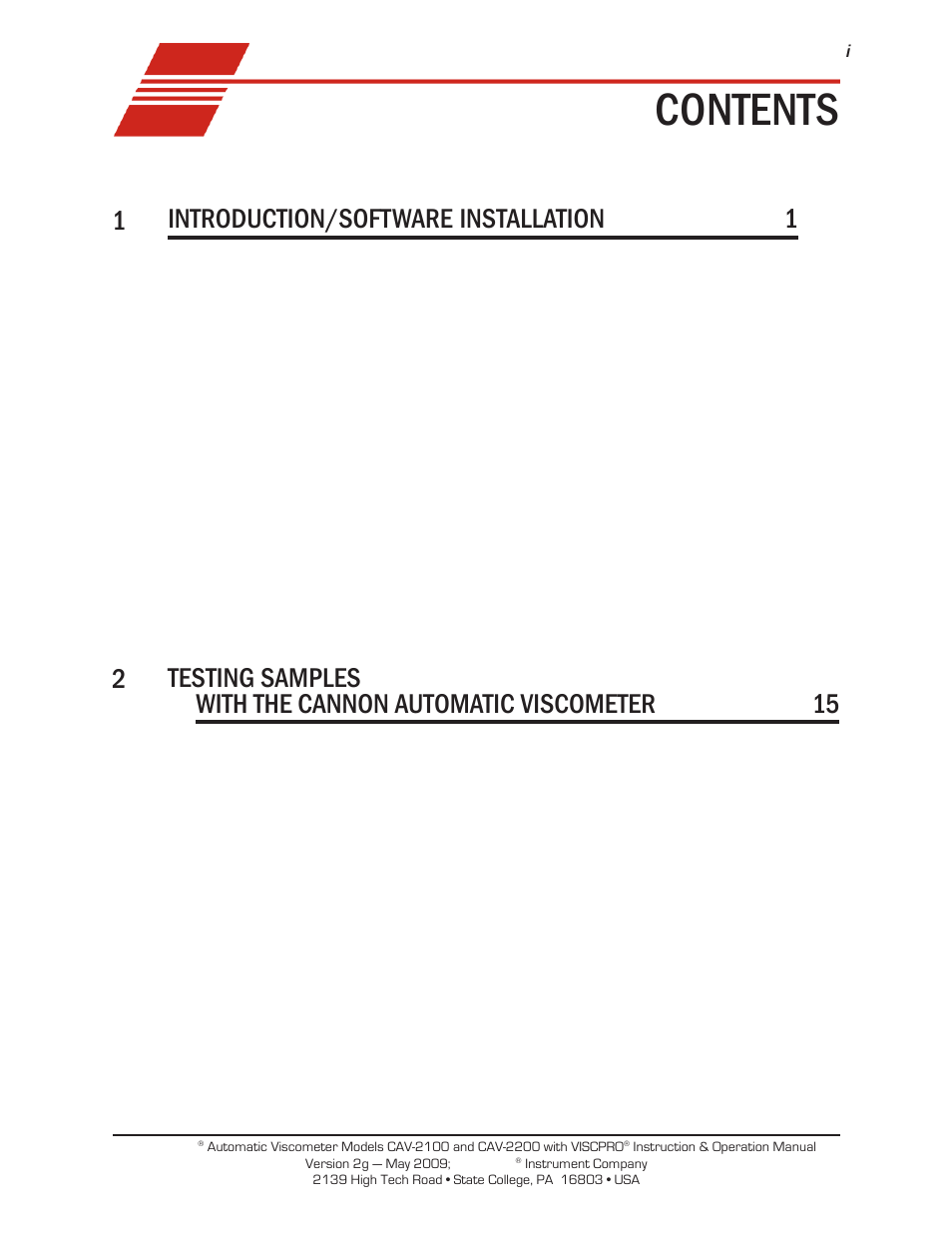 Cannon Instrument CAV-2000 User Manual | 144 pages