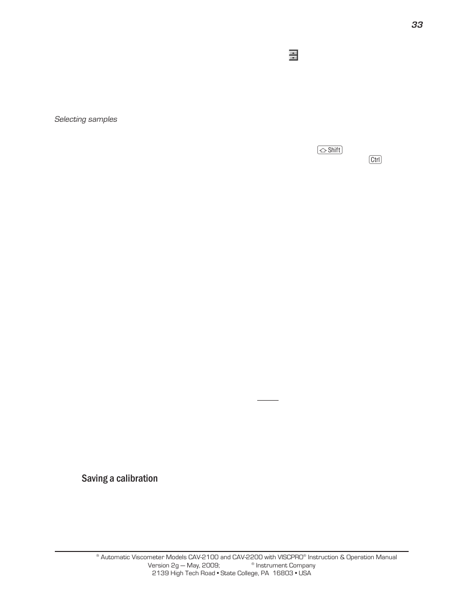 Saving a calibration | Cannon Instrument CAV-2000 User Manual | Page 39 / 144