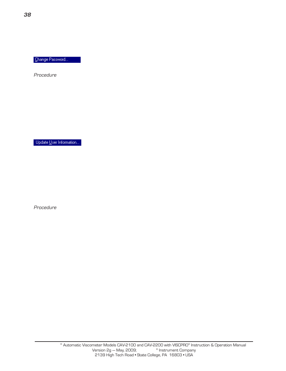 Cannon Instrument CAV-2000 User Manual | Page 44 / 144