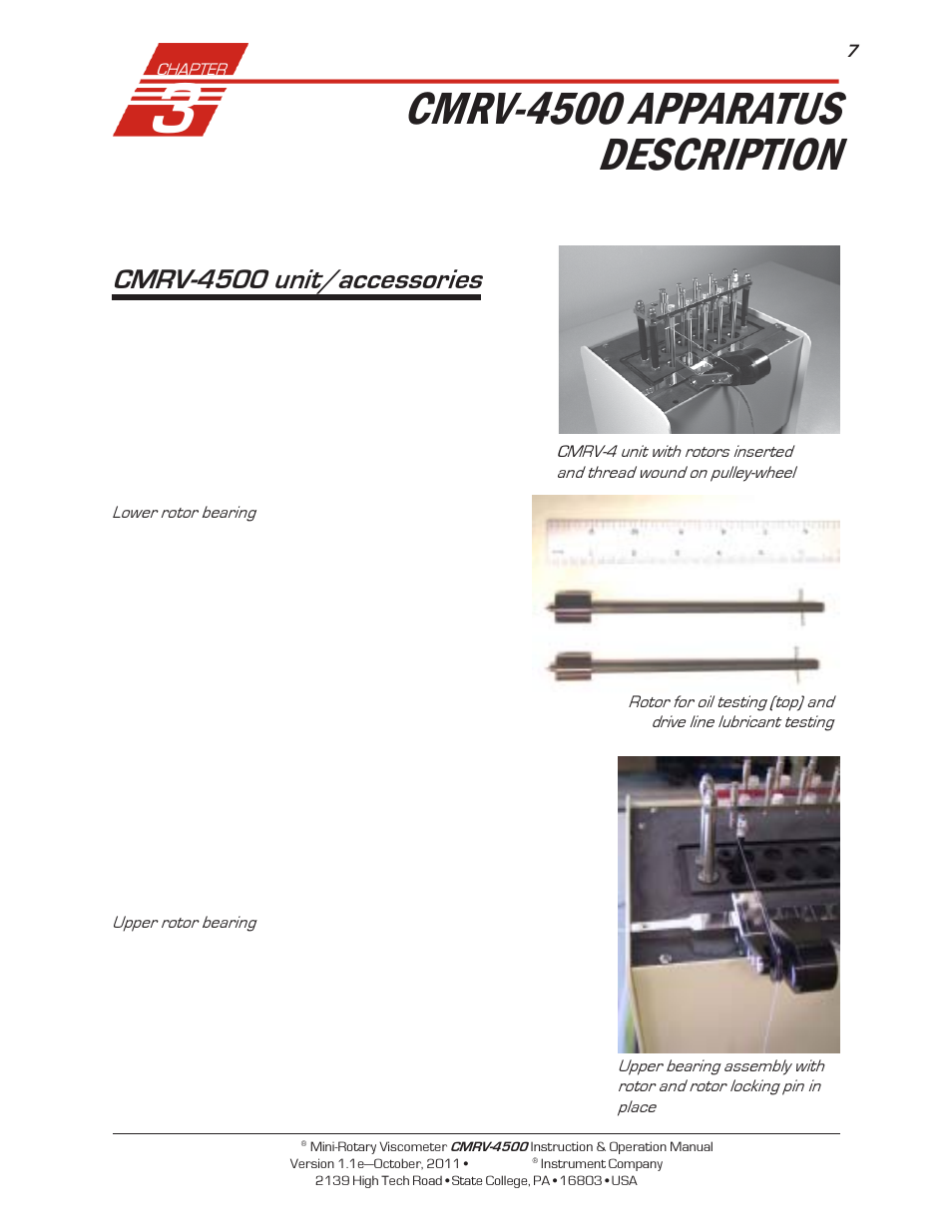 Cmrv-4500 apparatus description, Cmrv-4500 unit/accessories | Cannon Instrument CMRV-4500 User Manual | Page 13 / 128