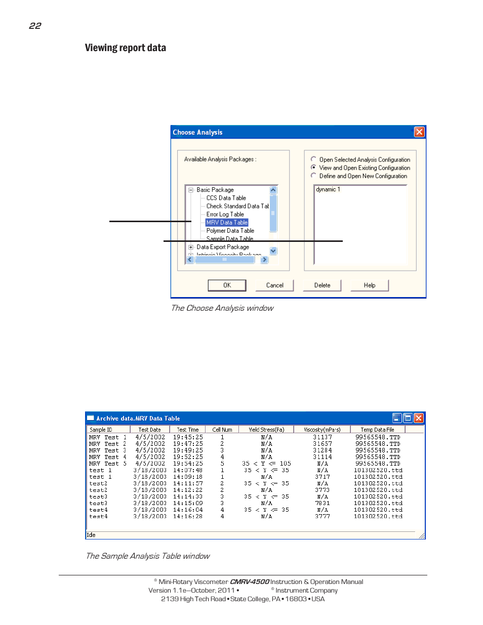 Viewing report data | Cannon Instrument CMRV-4500 User Manual | Page 28 / 128