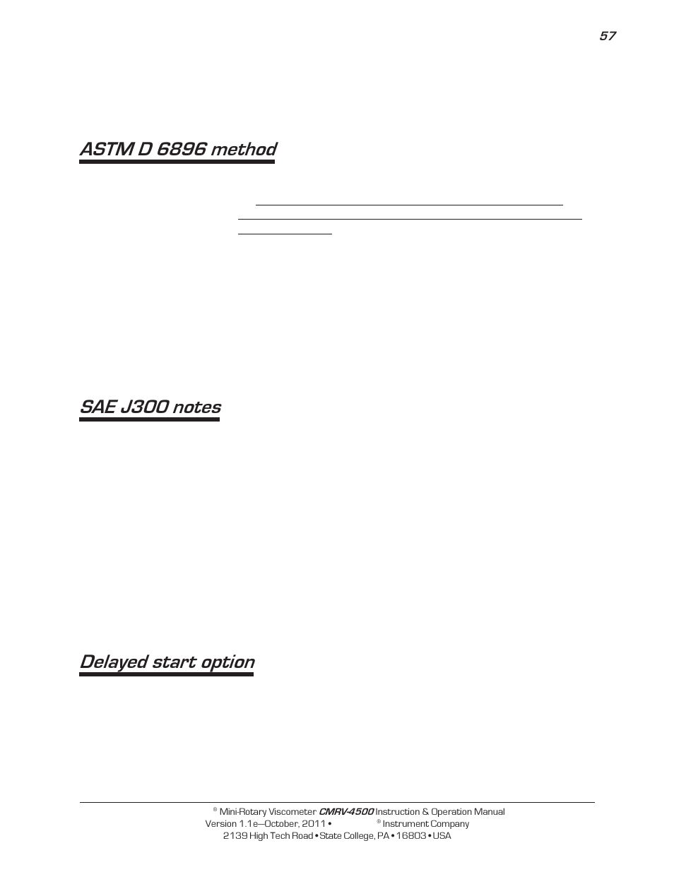 Astm d 6896 method, Delayed start option | Cannon Instrument CMRV-4500 User Manual | Page 63 / 128