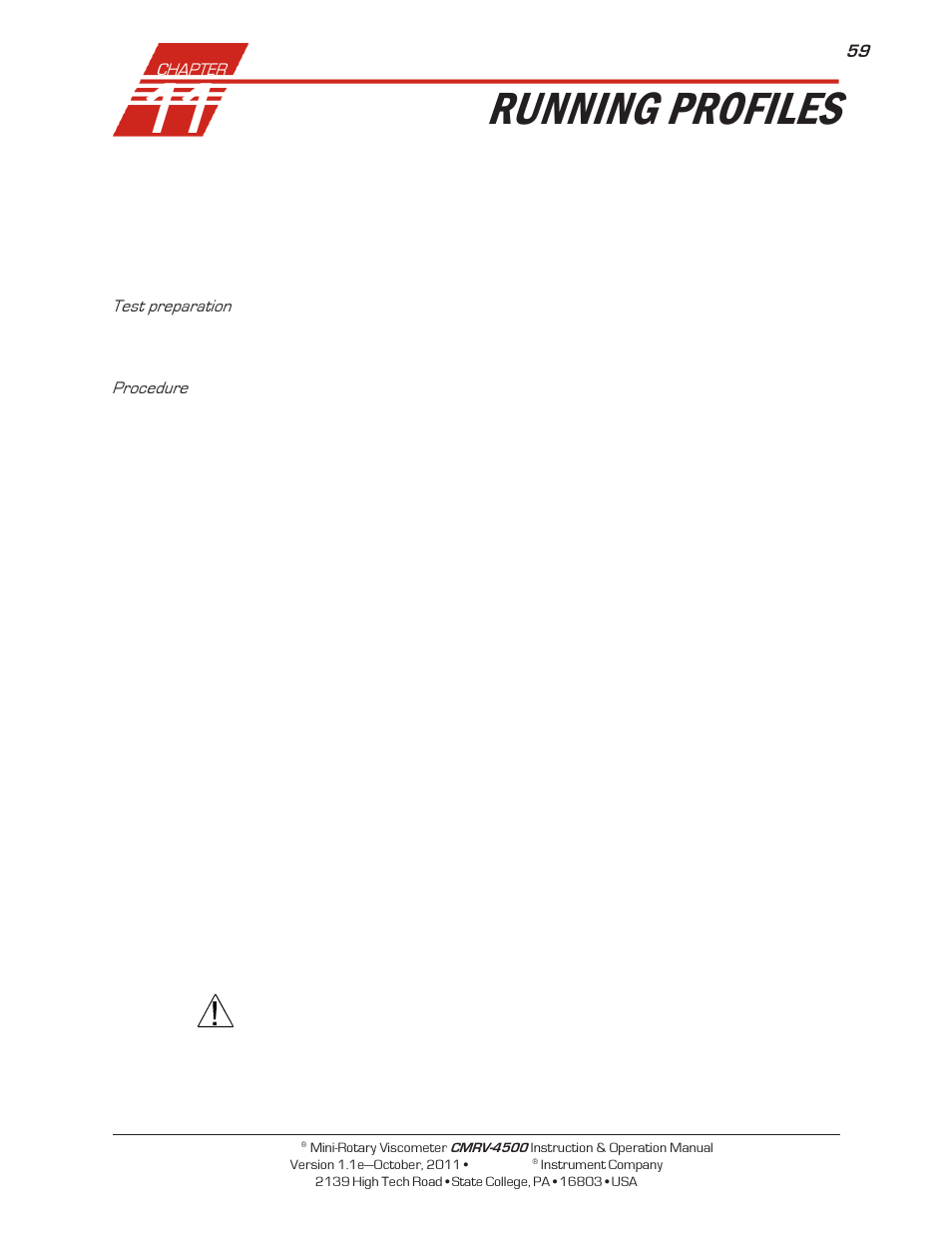 Running profiles | Cannon Instrument CMRV-4500 User Manual | Page 65 / 128
