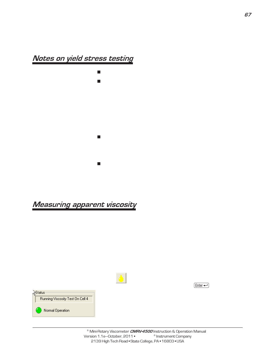 Measuring apparent viscosity | Cannon Instrument CMRV-4500 User Manual | Page 73 / 128