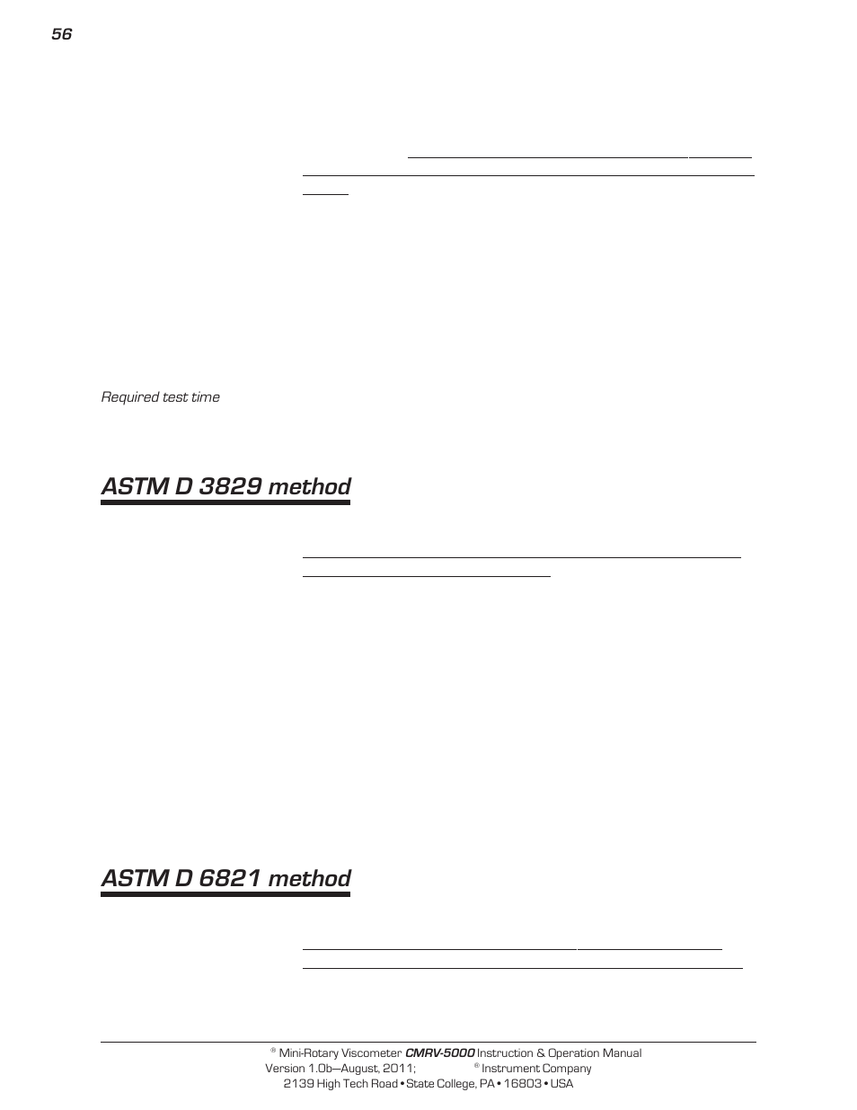 Astm d 3829 method, Astm d 6821 method | Cannon Instrument CMRV-5000 User Manual | Page 62 / 128